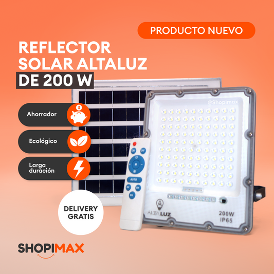 REFLECTOR SOLAR 200W ALTA LUZ
