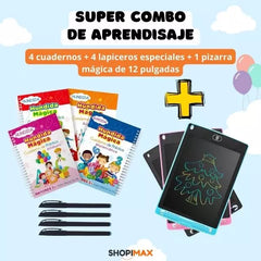 Combo Cuaderno Mágico + pizarra mágica 12 pulgadas