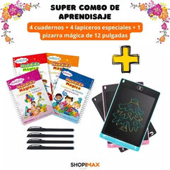 Combo Cuaderno Mágico + pizarra mágica 12 pulgadas